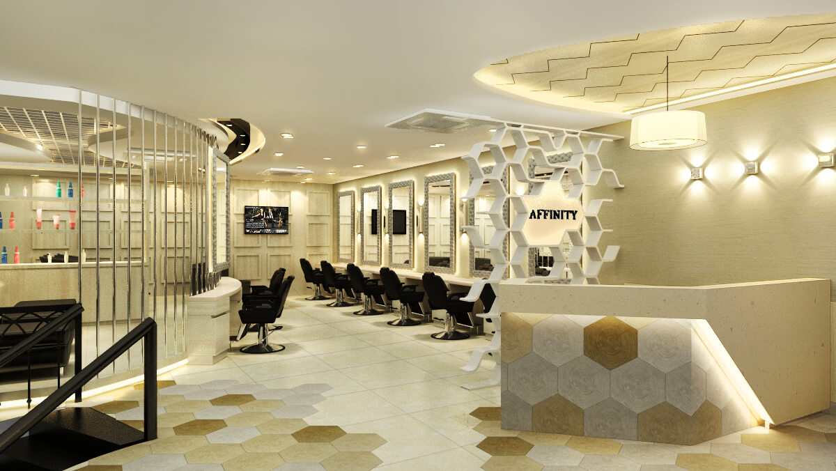 Affinity Salon interior Design by Praxis Design